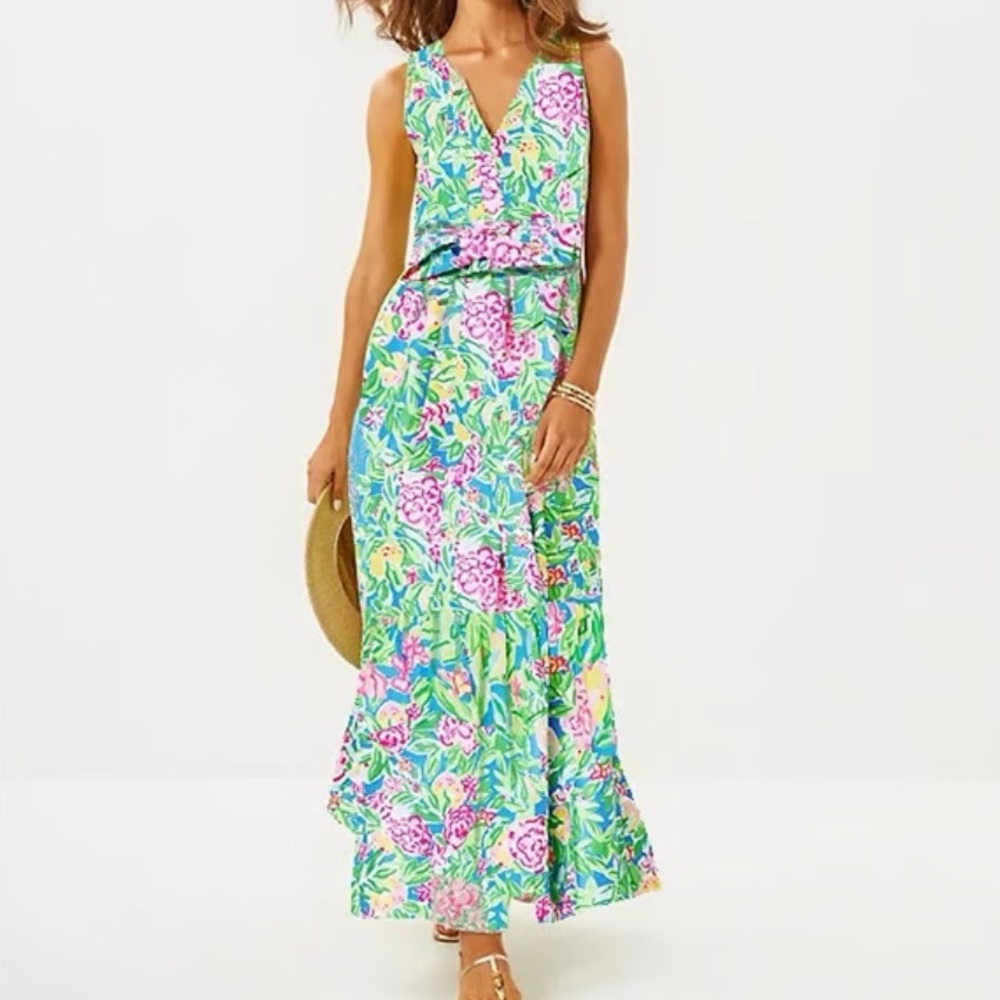 Lilly Pulitzer Pearce Maxi Dress in Garden Grove NWT